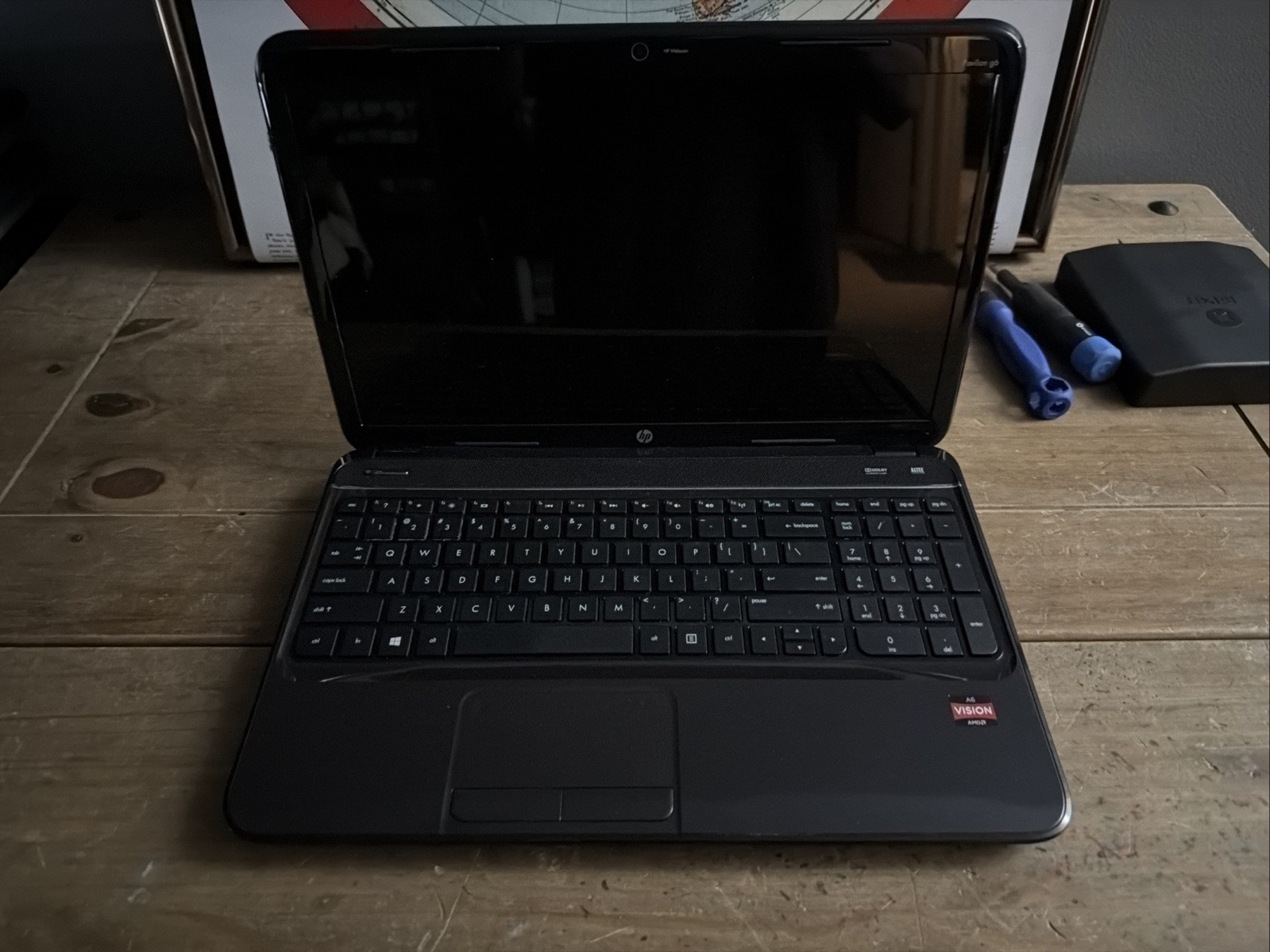 Hp Pavilion G6 In Original Box With Charger AMD CPU Great Condition.