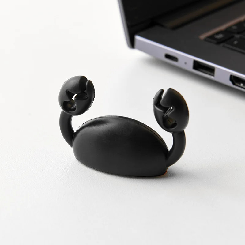 Cute Crab Cable Organizer Clip Data Cable Stand Mobile Phone Charging Cable