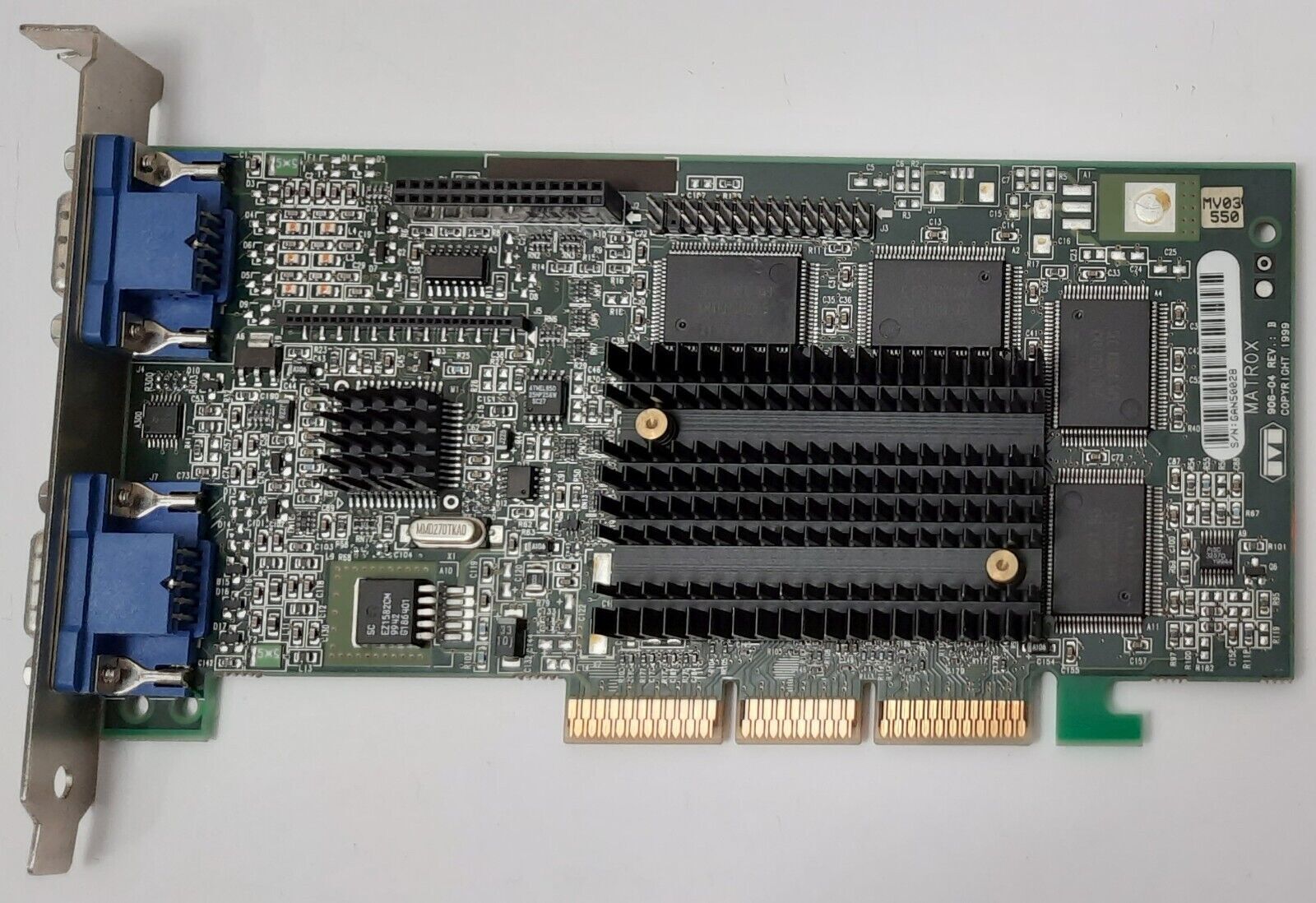 Matrox Millennium G400 AGP Graphics Card (G4+MDH4A32G, Dual VGA, 32MB, Retro, 1999)