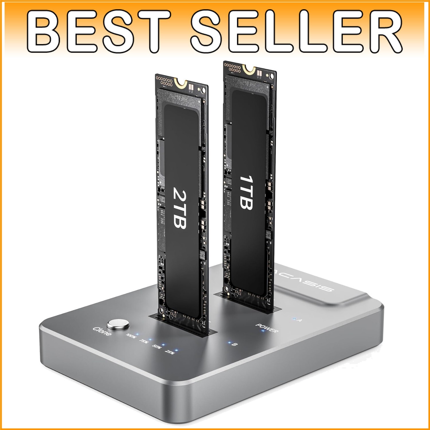 Effortless ACASIS NVMe M.2 Duplicator - Clones SSDs Offline, No Computer Needed