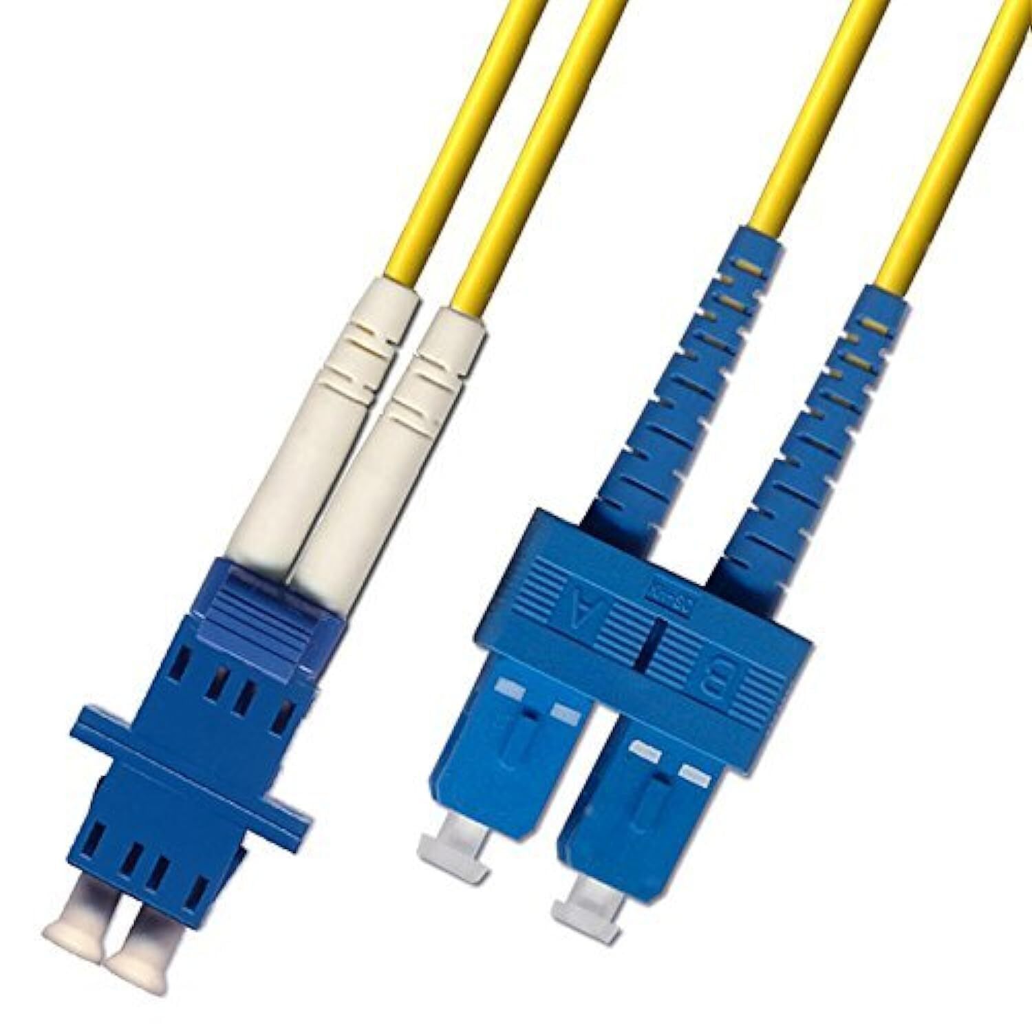 1FT Fiber Optic Adapter Cable LC F SC M Singlemode 9/125 Duplex Yellow Network