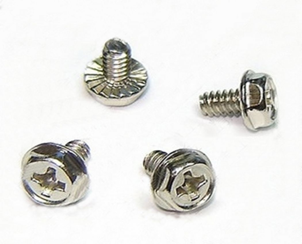10 Pieces Toothed Hex 6/32 Computer Mounting Screws