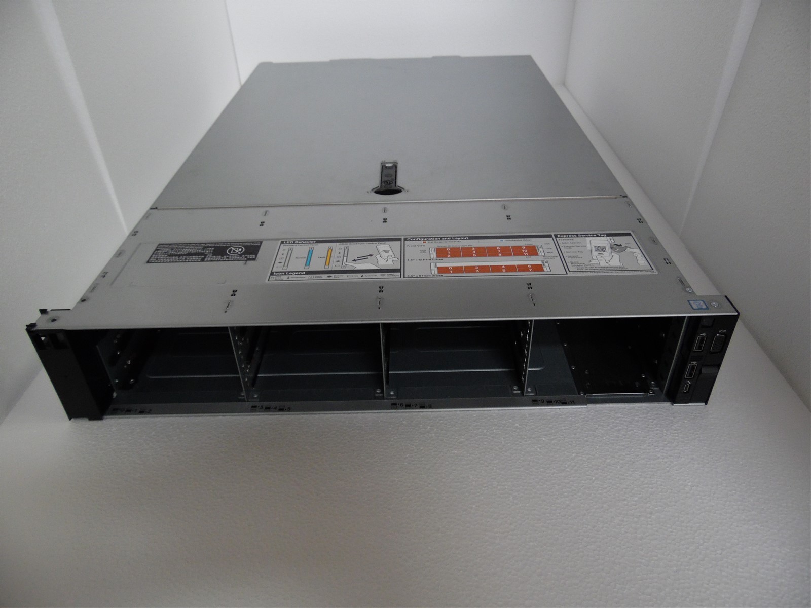 DELL EMC POWEREDGE SERVER R740xd 12 BAY METAL CHASSIS WITH OTHER PARTS