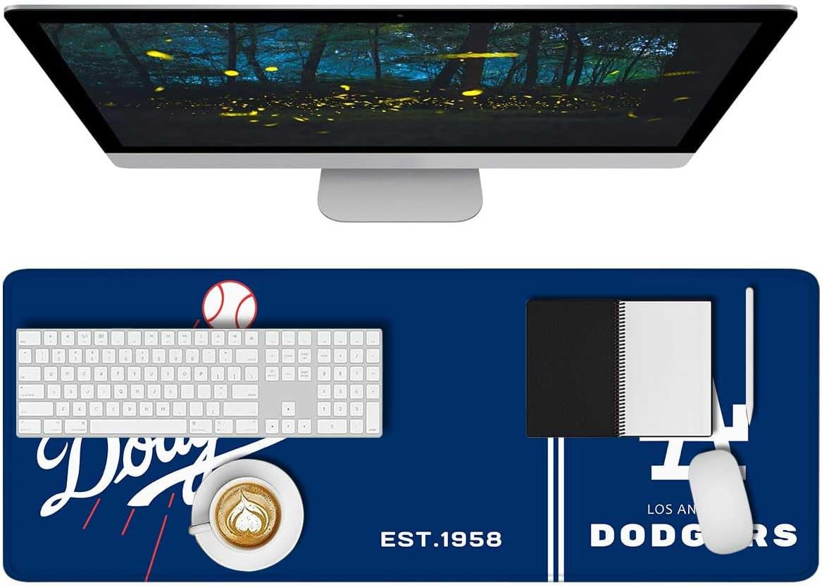 LA Dodgers Baseball Mouse Pad Extended Large Gaming Desk Pad 31.5 X 11.8 Inch, X