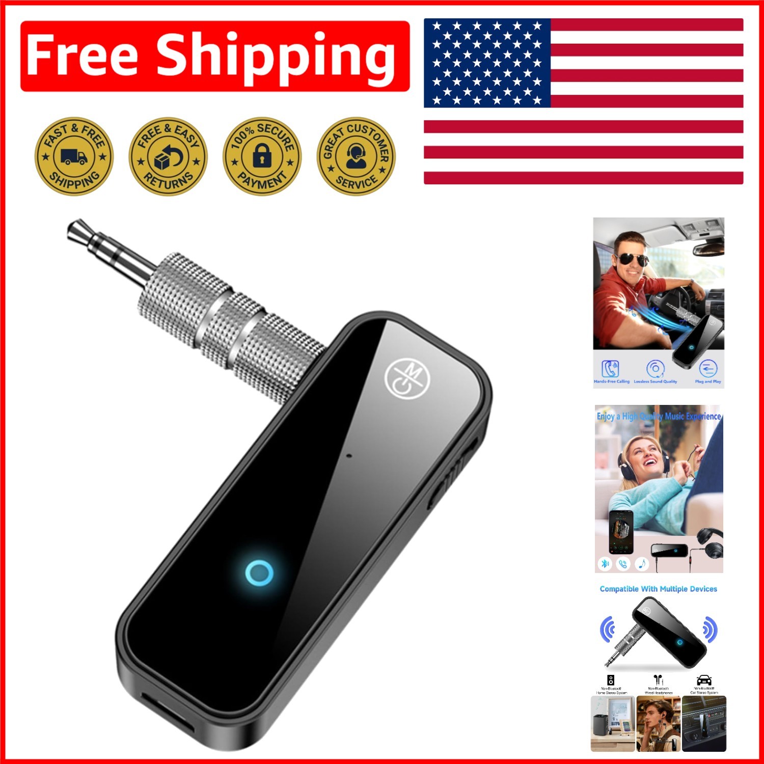 Versatile Bluetooth 5.3 Wireless Adapter: Ultimate Audio Solution for Any Device