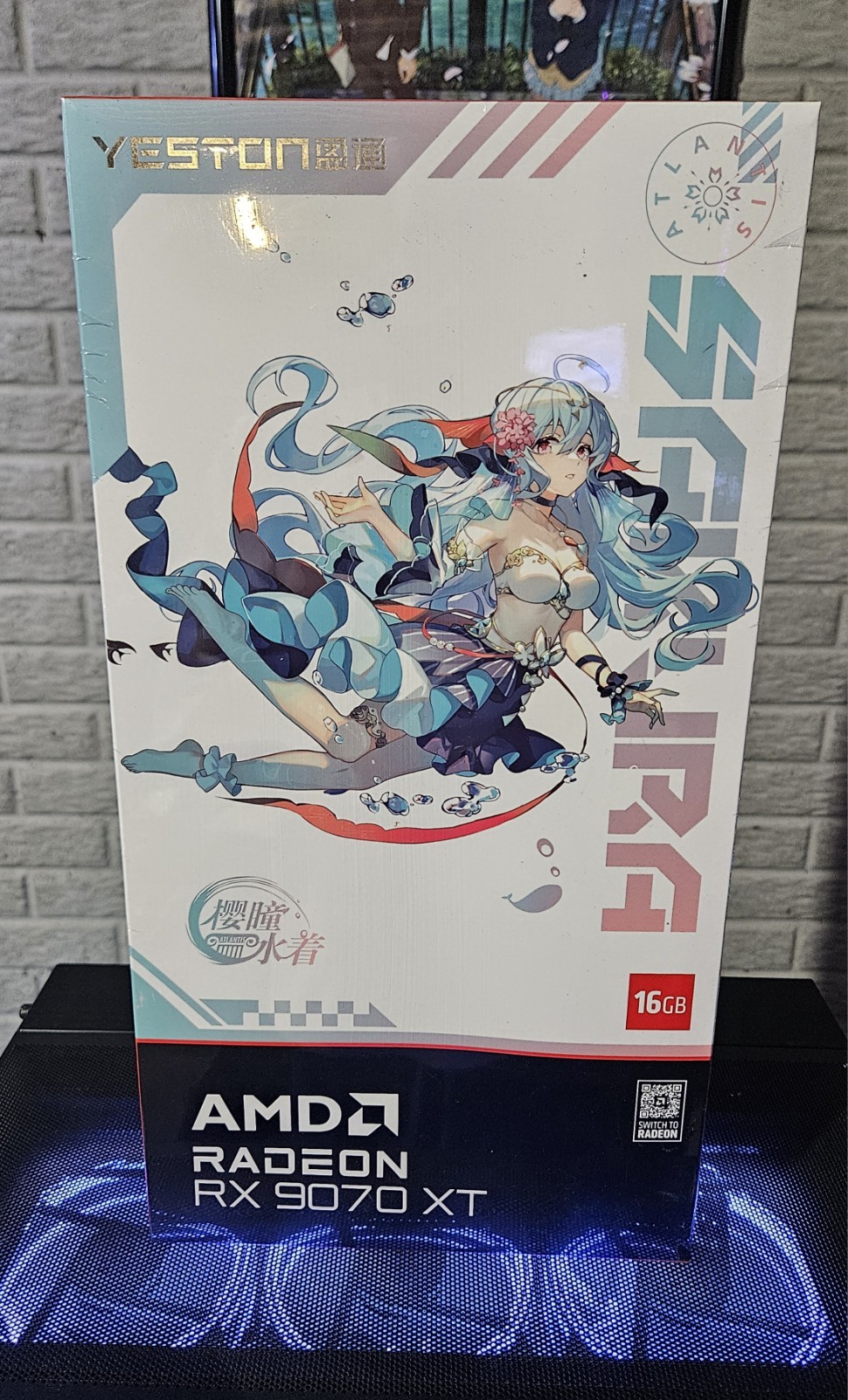 Yeston Sakura Atlantis Radeon RX 9070 XT 16GB GDDR6 OC GPU NEW SEALED 