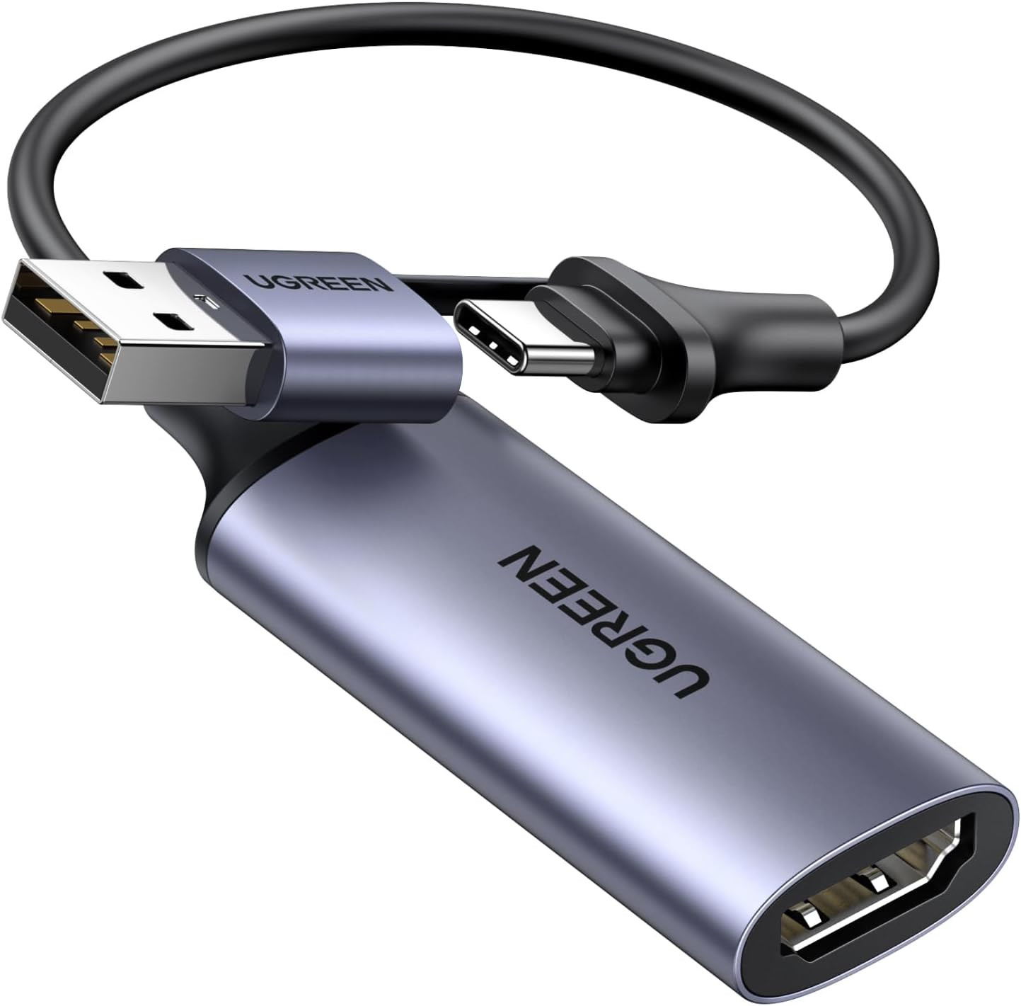 UGREEN Full HD 1080P 30Fps Video Capture Card 4K HDMI to USB 2.0 | USB-A/USB-C