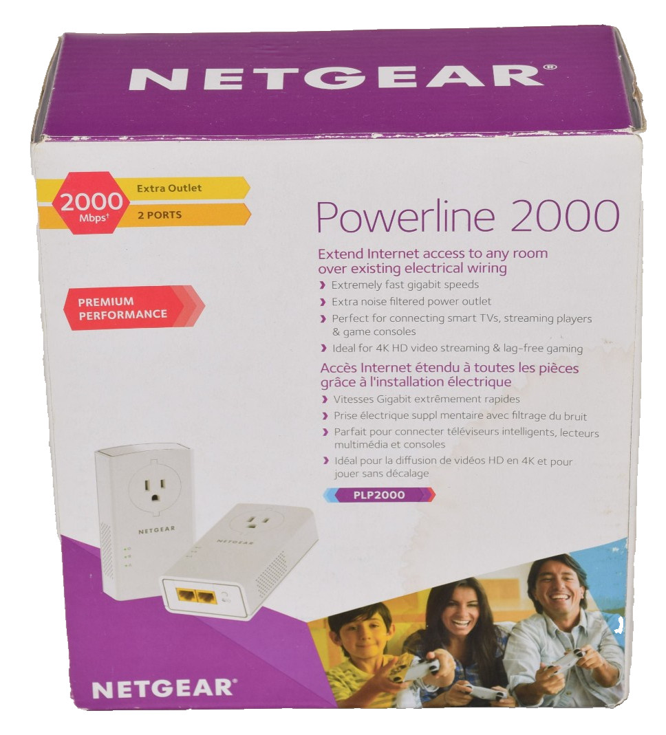 NETGEAR PLP2000  Powerline 2000 Adapter 2000Mbps - Pack of 2