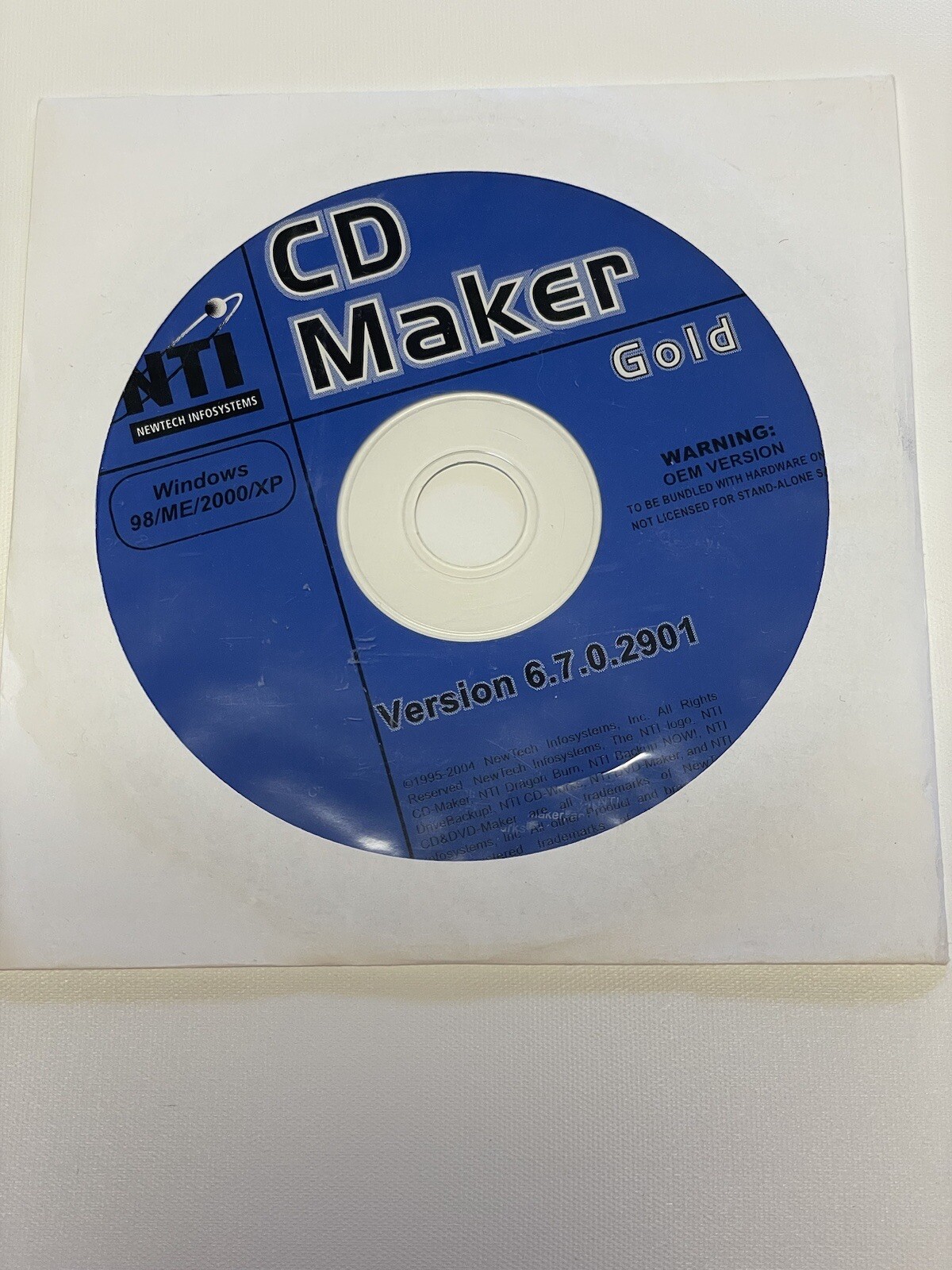 CD Maker Gold MTI Newtech Infosystems Ver. 6.7.0.2901 PC Program Software Disc