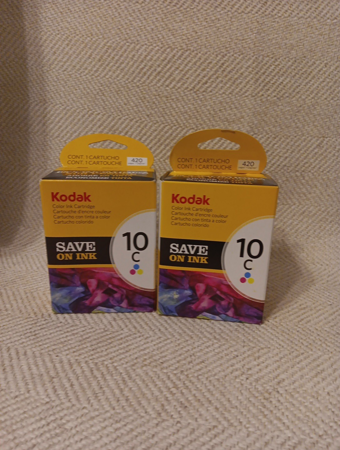 Kodak 10C Color Ink Cartridge Lot of 2 Genuine OEM New Sealed Multicolor