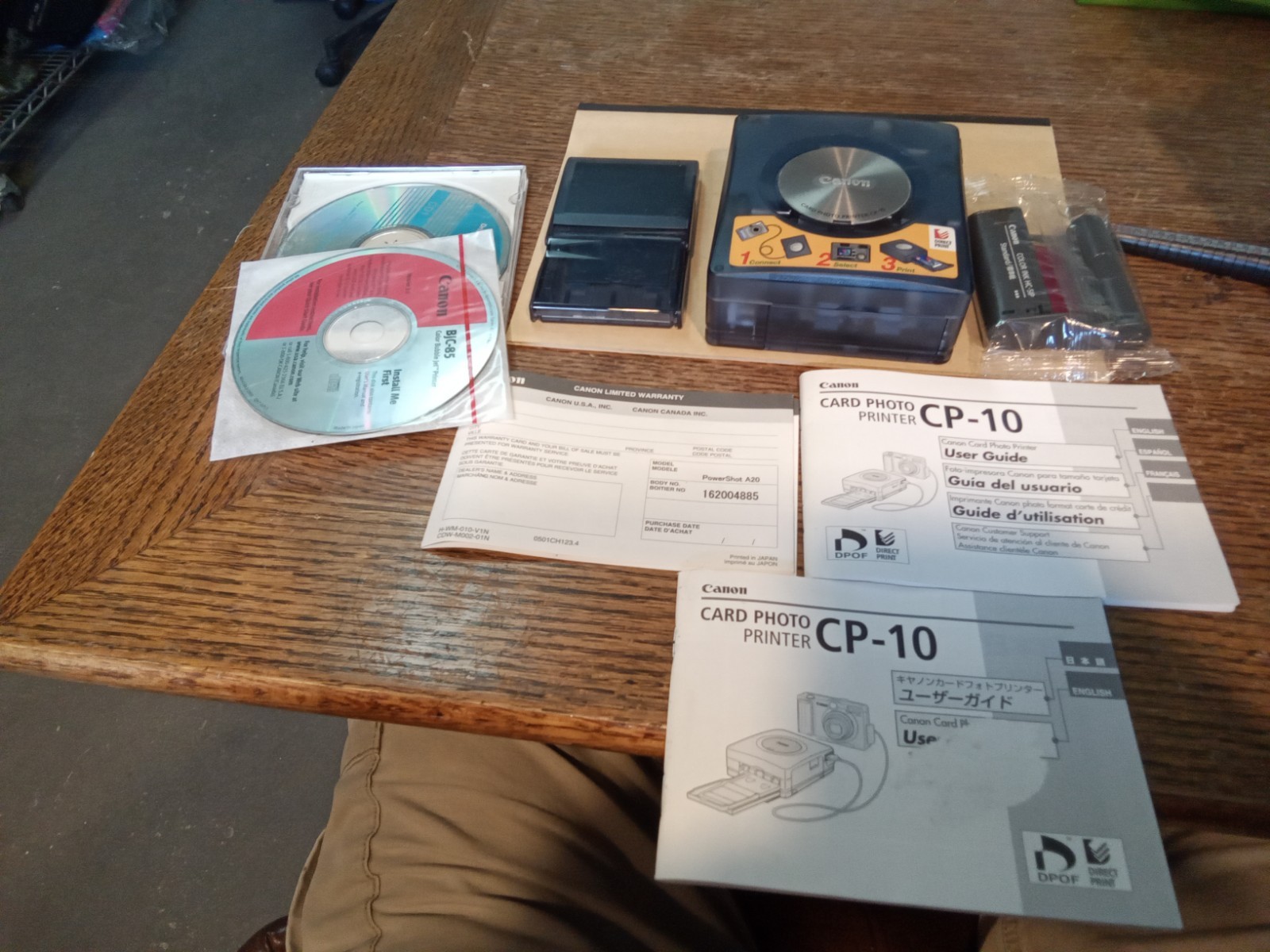 Canon Card Photo Printer CP-10 No USB Or Any Cables