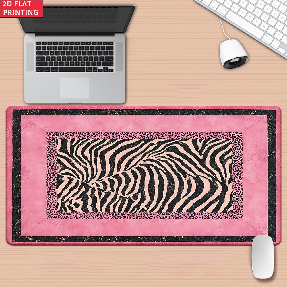 1pc Zebra Print Frame 2D Flat Pattern Pad for Desk, Gaming, Office Decor, Non-