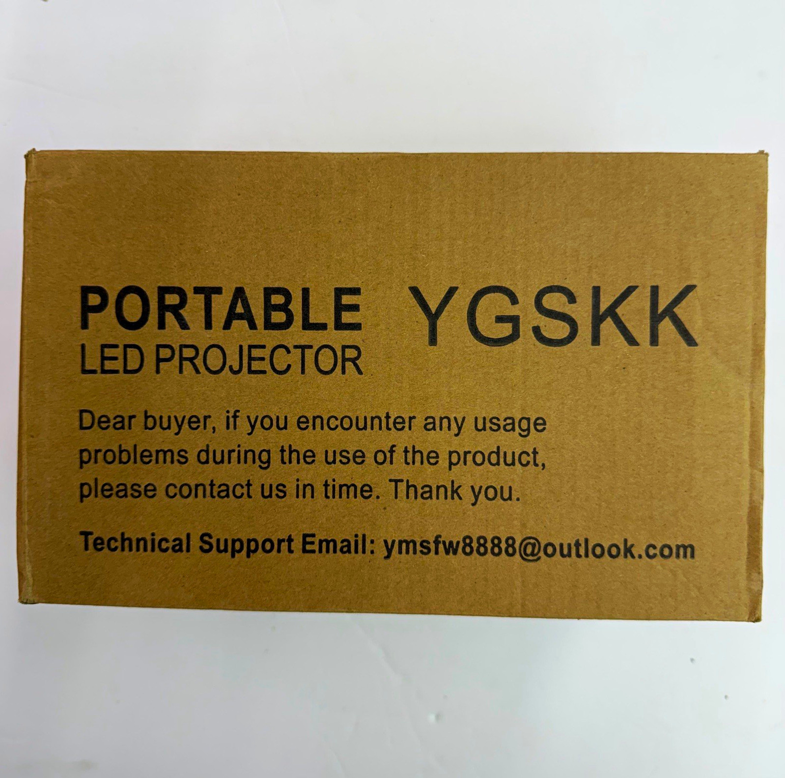 YGSKK Portable LED Projector 1080p 16:9 Short Throw Speakers HDMI USB White
