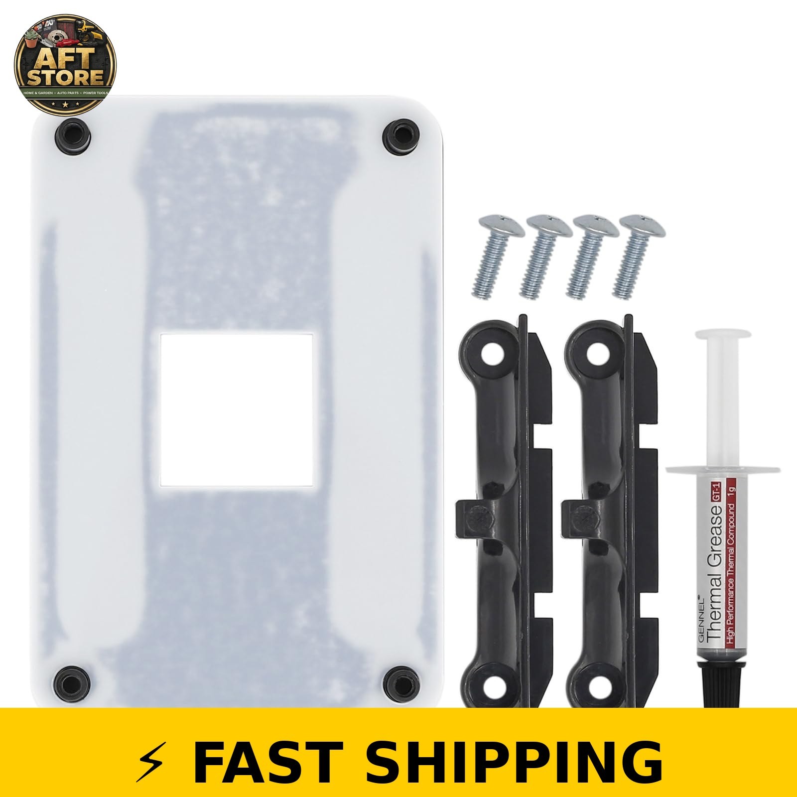 GENNEL Metal Motherboard Backplate for AMD AM4 CPU Heatsink