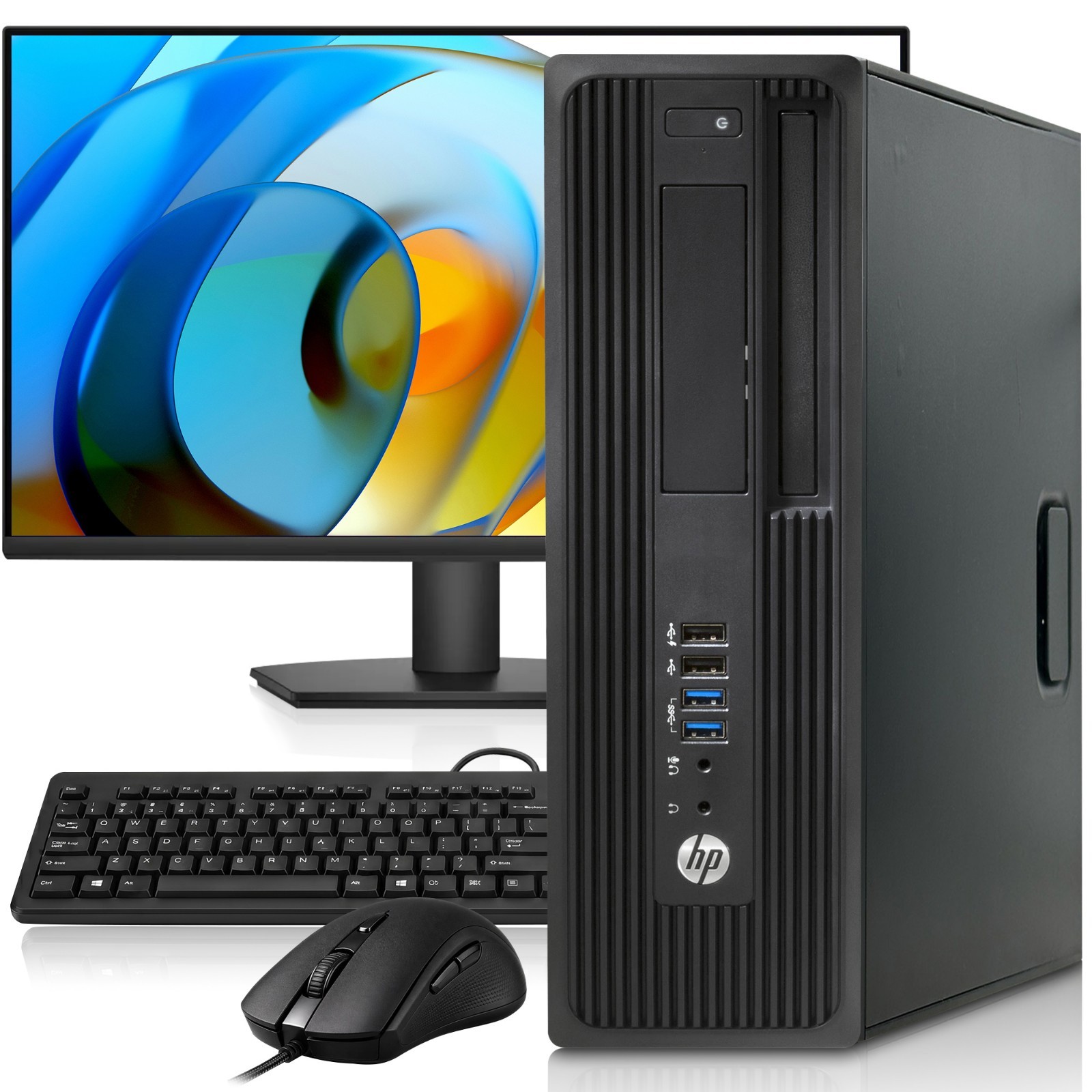 HP Z240 Desktop PC i7-7th 32GB RAM 1TB SSD 1TB HDD 24” LED KB&M Wi-Fi Windows 11