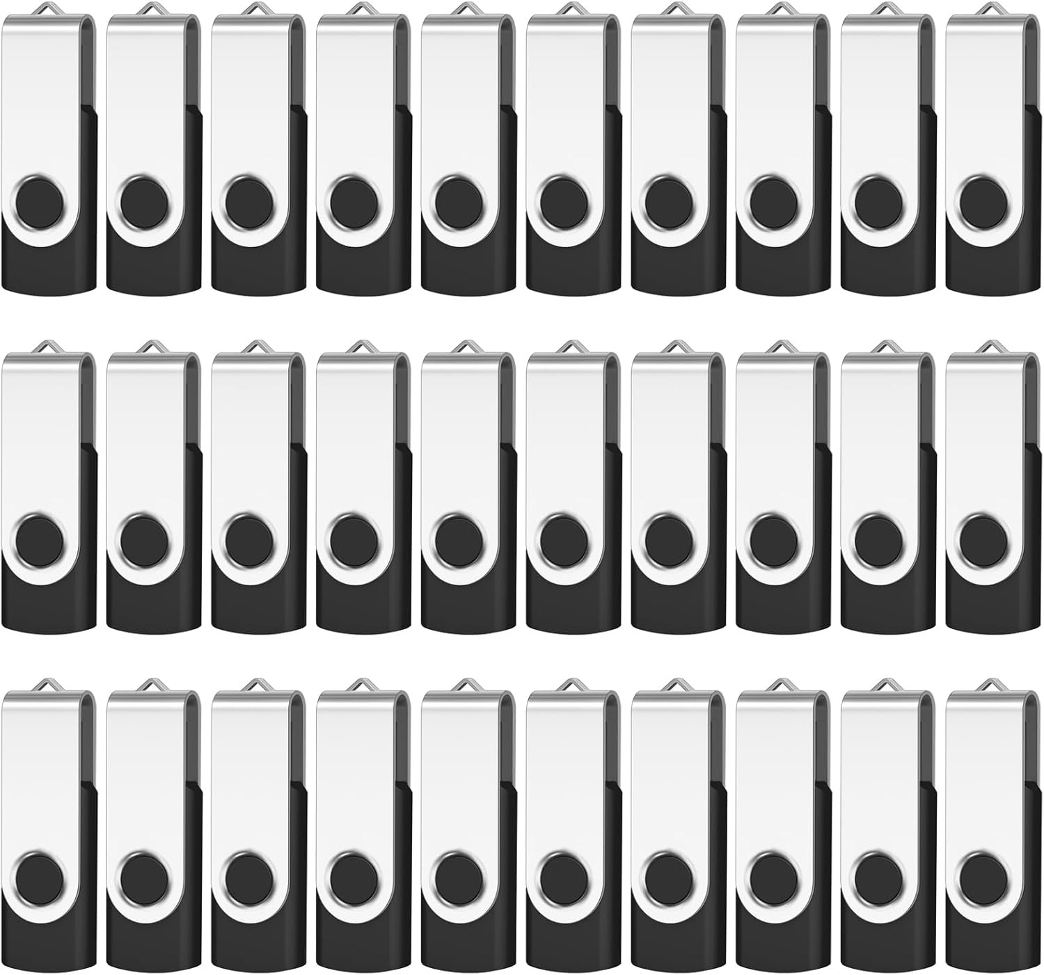 Black 100PCS USB 2.0 4GB Metal Anti-skid Style Flash Drive Memory Stick PenDrive