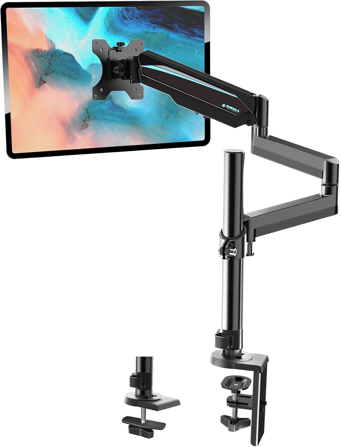 EUREKA Single Monitor Desk Mount Gas Spring Arm for 13-32 Inch Screen VESA Stand