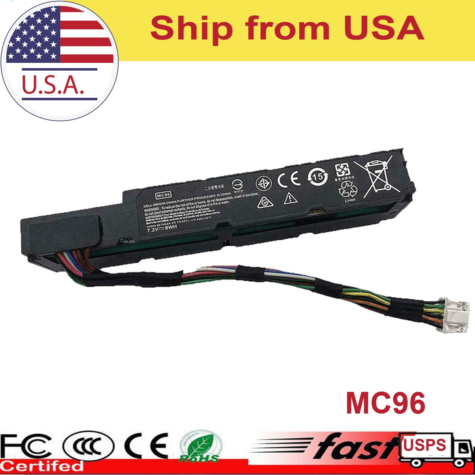 Battery For HP Smart Array Series Gen9 Gen10 DL/ML/SL 871264-001 MC96