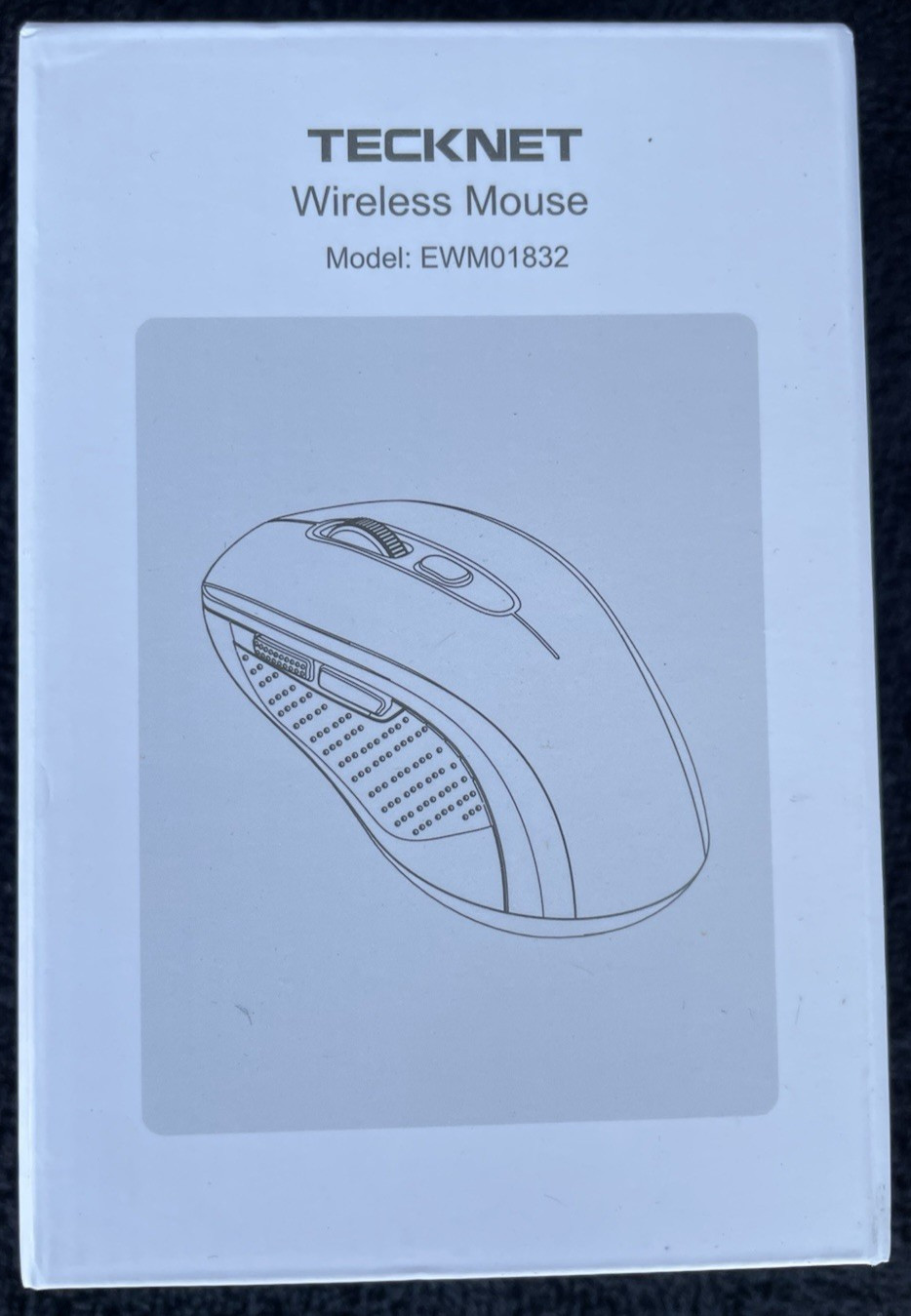 TeckNet EWM01832 Wireless Optical USB Mouse 2.4GHz Ergonomic 6-Button NEW  1622