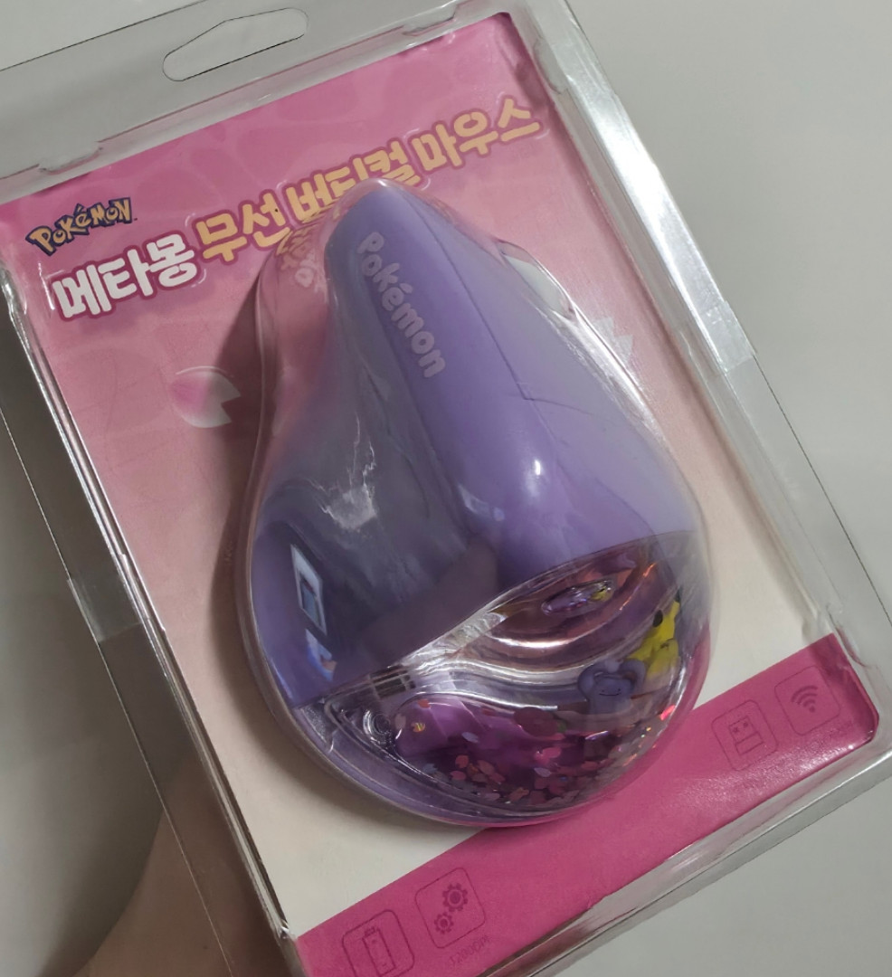 Pokemon  Metamon Ditto Vertical Wireless Mouse Korea Exclusive