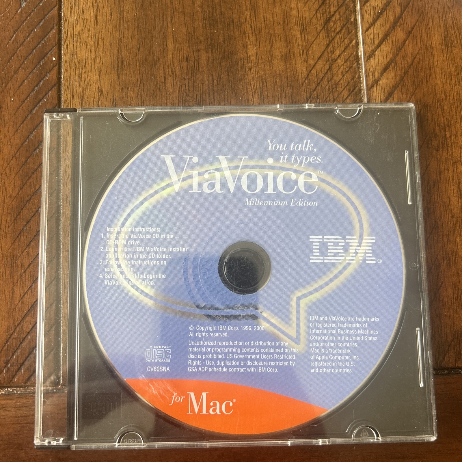 ViaVoice Millennium Edition - For Mac IBM Via Voice CD Only
