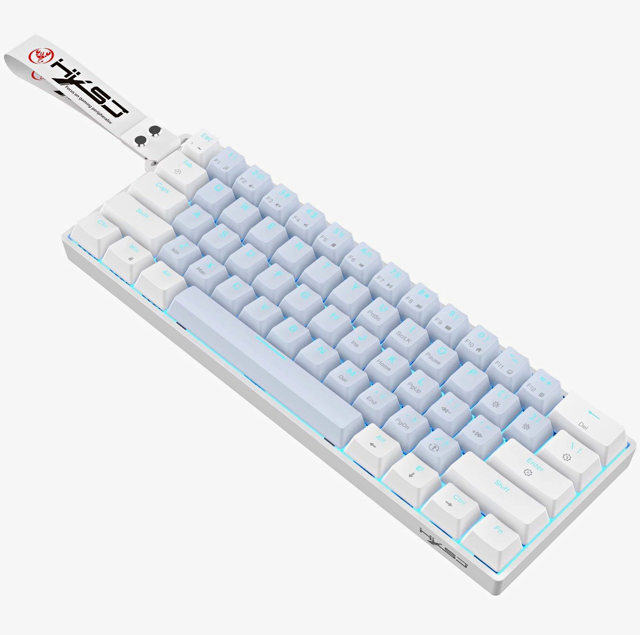 HXSJ Mechanical Wired USB Backlit Keyboard White/Gray English QWERTY