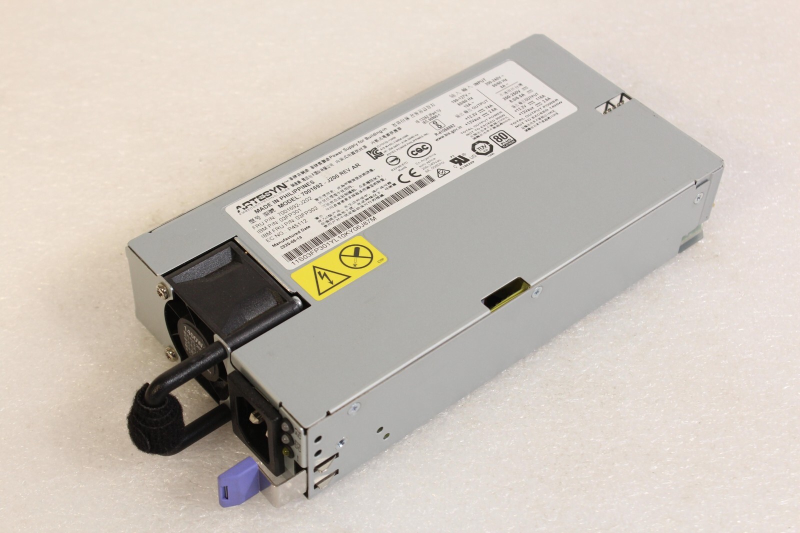 03FP301  IBM 1400W POWER SUPPLY FOR IBM S822 PSERIES POWER8 S924 POWER9