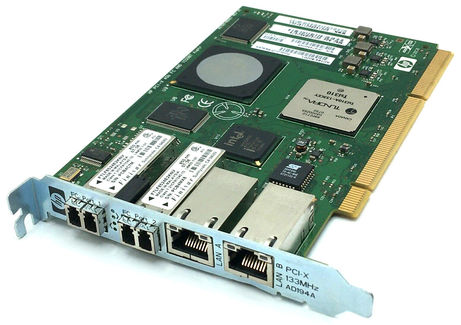 HP PCI-X 2-Port 4GB Fibre Channel 1000BaseT Adapter AD194-60001 - TESTED