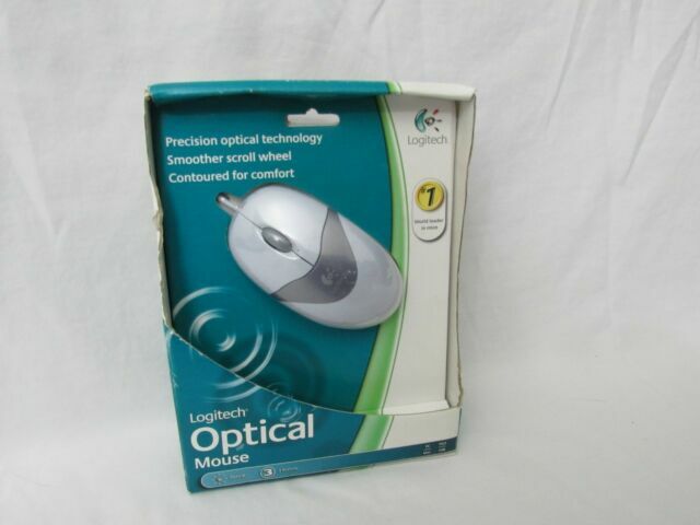 Vintage Logitech Wired Optical Mouse PC MAC PS/2 USB 2003 NOS Sealed in Package