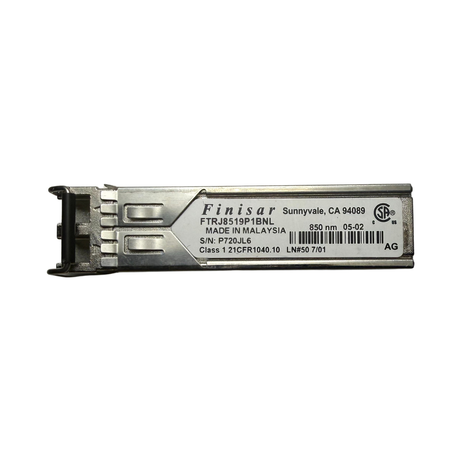 Finisar FTRJ8519P1BNL 1 Gigabit Transceiver Module SX SFP 850nm