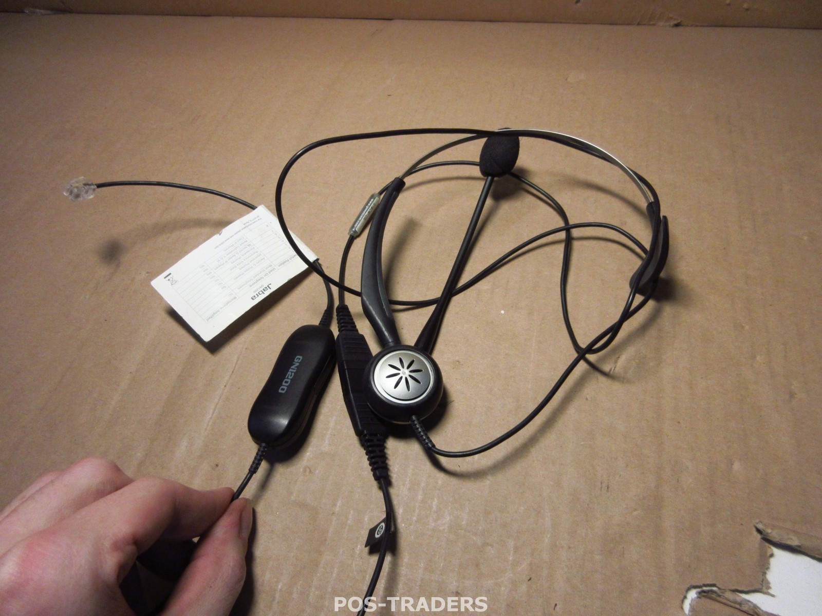 Jabra GN1200 Black Hands Free Headset With Audio Splitter RJ11 CABLE NO DISCUSSION