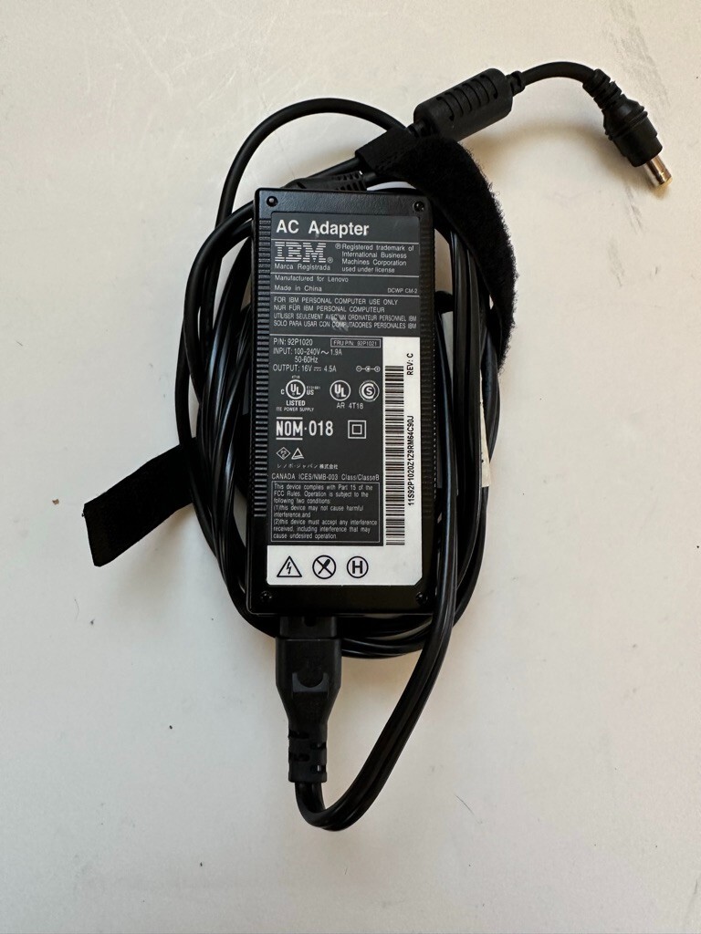 Original IBM DCWP 92P1020 16V AC Power Adapter Think Pad