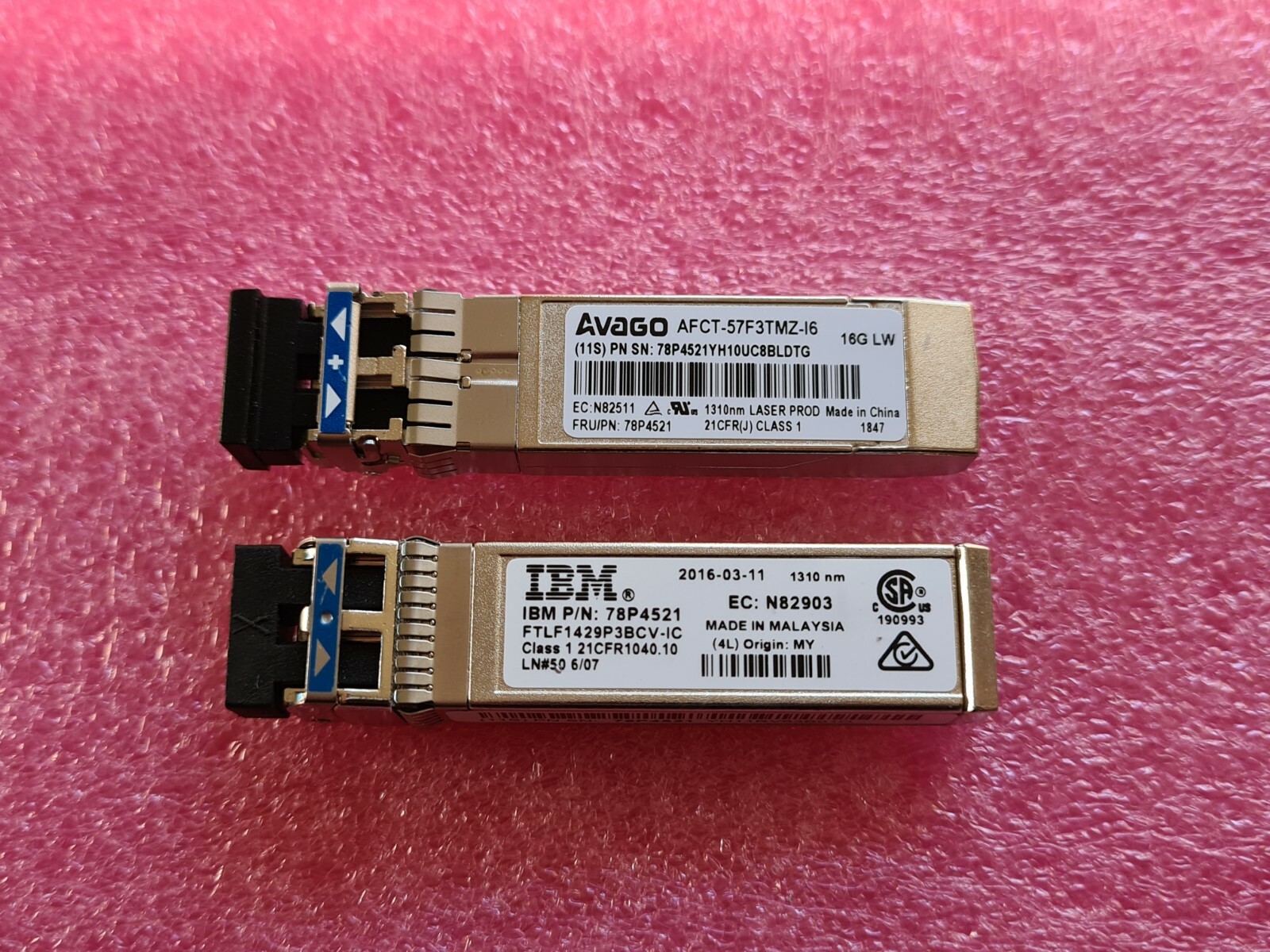 IBM Finisar 16G LW SFP+ 78P4521 FTLF1429P3BCV-IC 1310nm 16GFC Transceiver 16GE