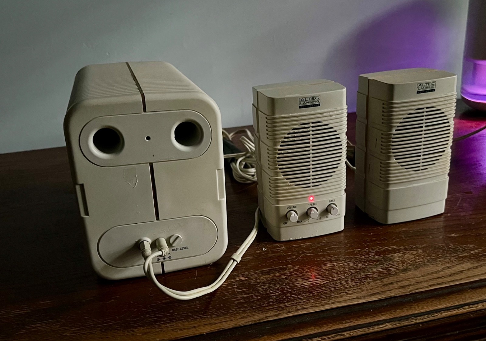 ALTEC LANSING MULTIMEDIA computer speaker ACS31 System w/Cables WORKS