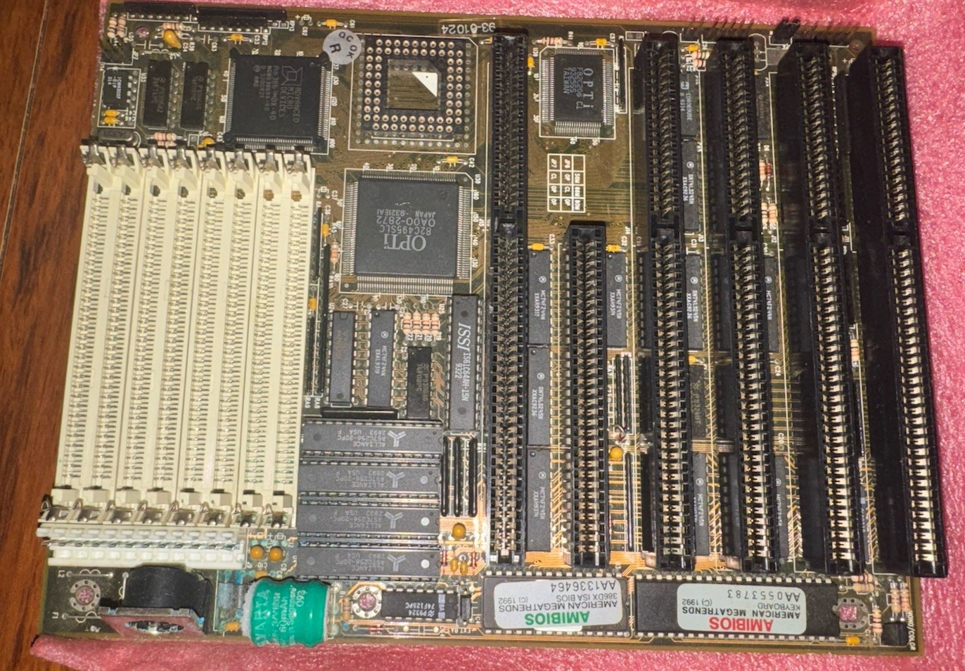 Vintage 486 Motherboard OPTi Chipset AMIBIOS ISA SIMM Retro DOS PC – Untested