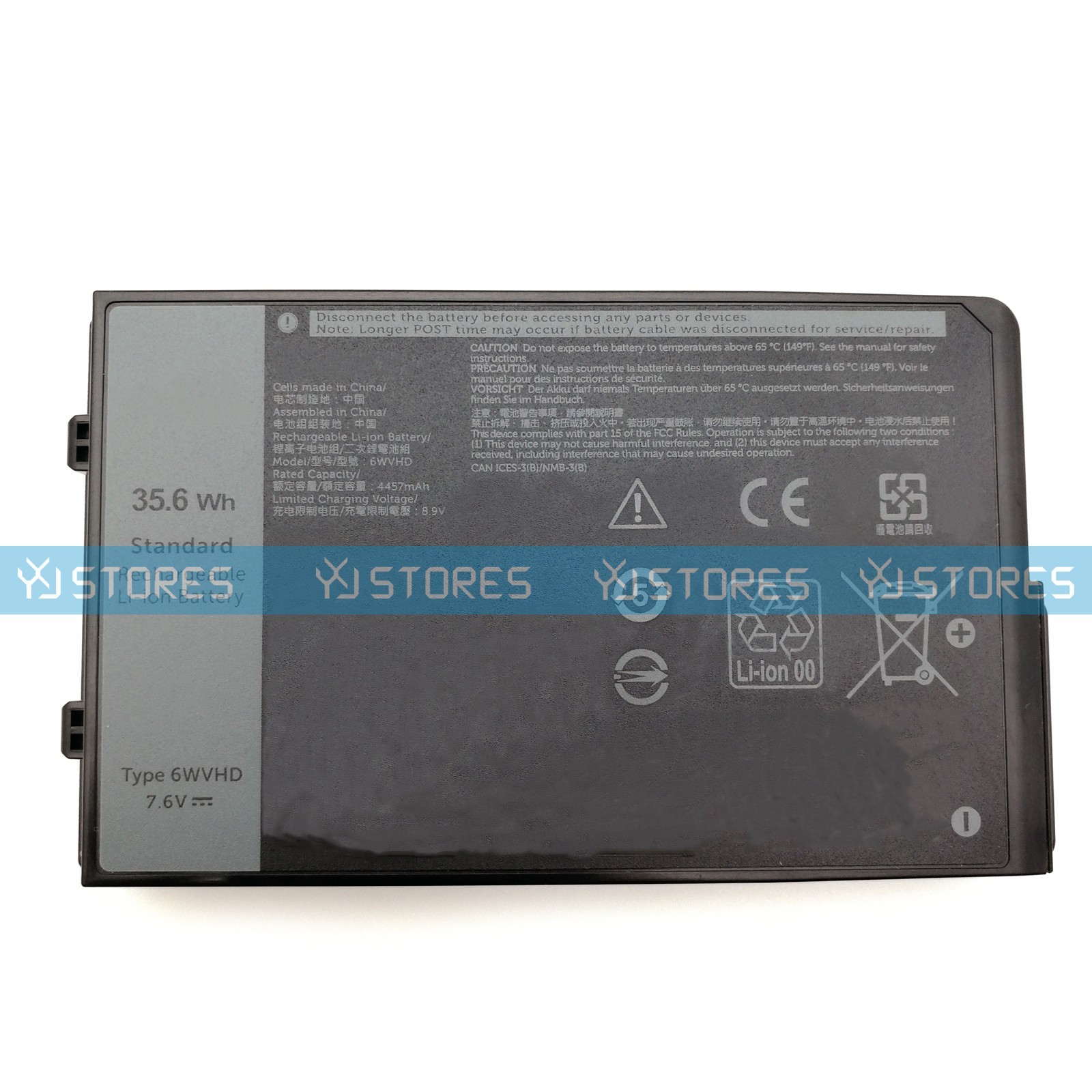 New 6WVHD Battery for Dell Latitude 7230 Rugged Extreme Tablet FNW8F 451-BDDY