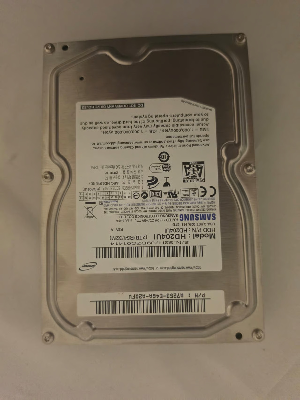 Samsung SpinPoint F4 EcoGreen 2.0TB 3.5" SATA Desktop Hard Drive 32MB Cache