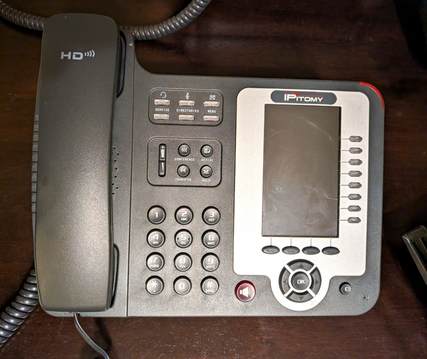 Set of 5 USED IPitomy IP620-B HD VoIP 6-Line IP Phone Speakerphone Ethernet POE