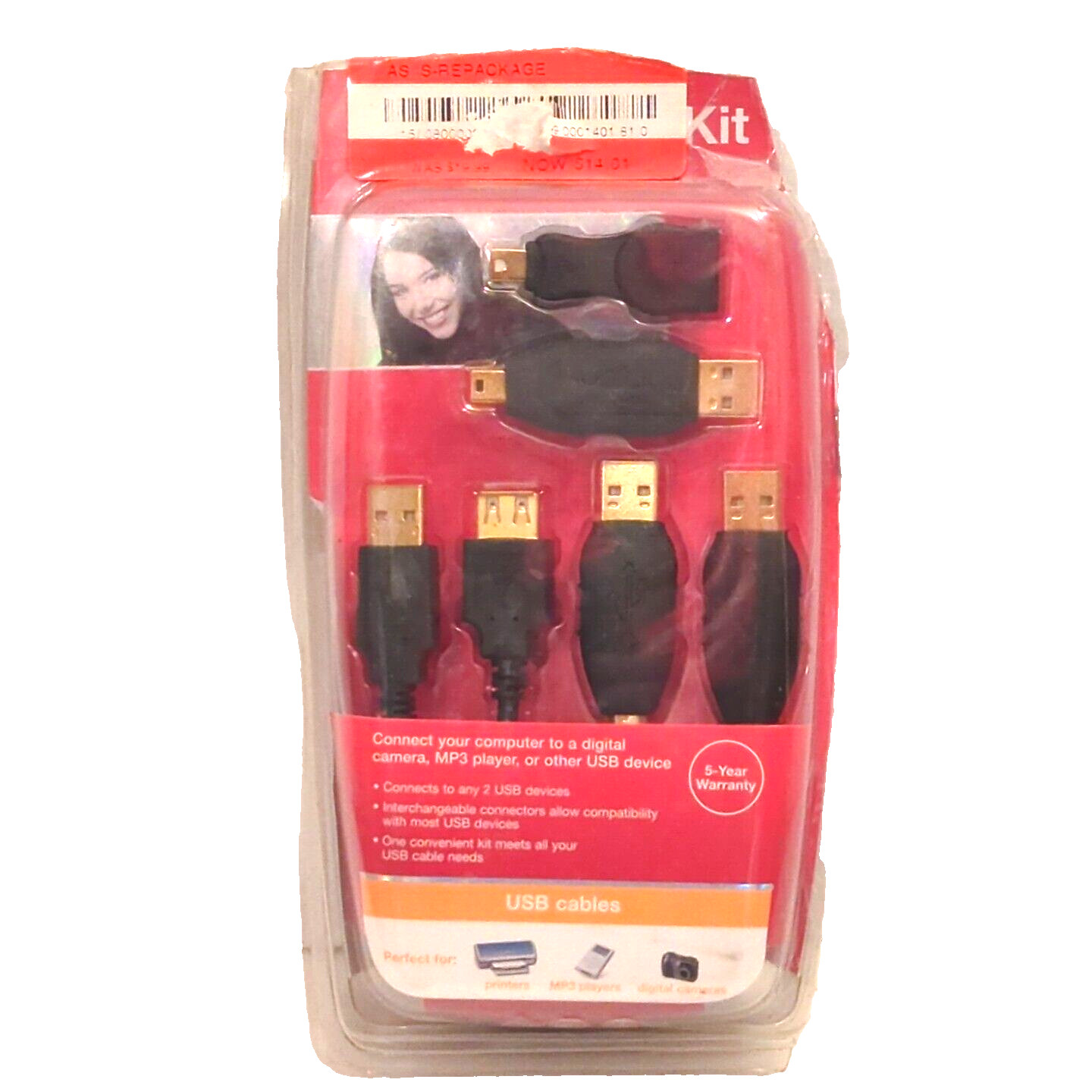 BELKIN USB CABLE KIT 6 in 1 Repackaged