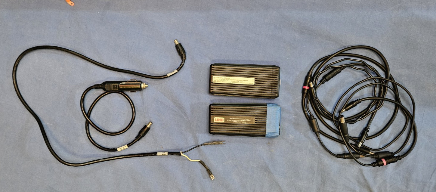 2 LIND DE2035-1316 DC Power Adapter For Dell Inspiron hard wire, plug, 3 outputs