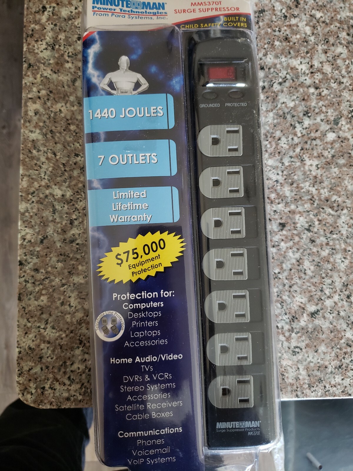 Minuteman MMS370 Surge Protectors,Power Strips Brand New