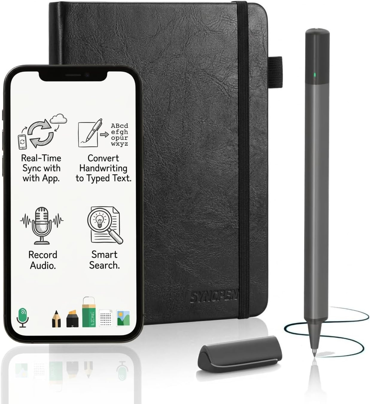 Syncpen Digital Notebook Smart Pen Set | Real Time Sync from Paper to App, Bluet