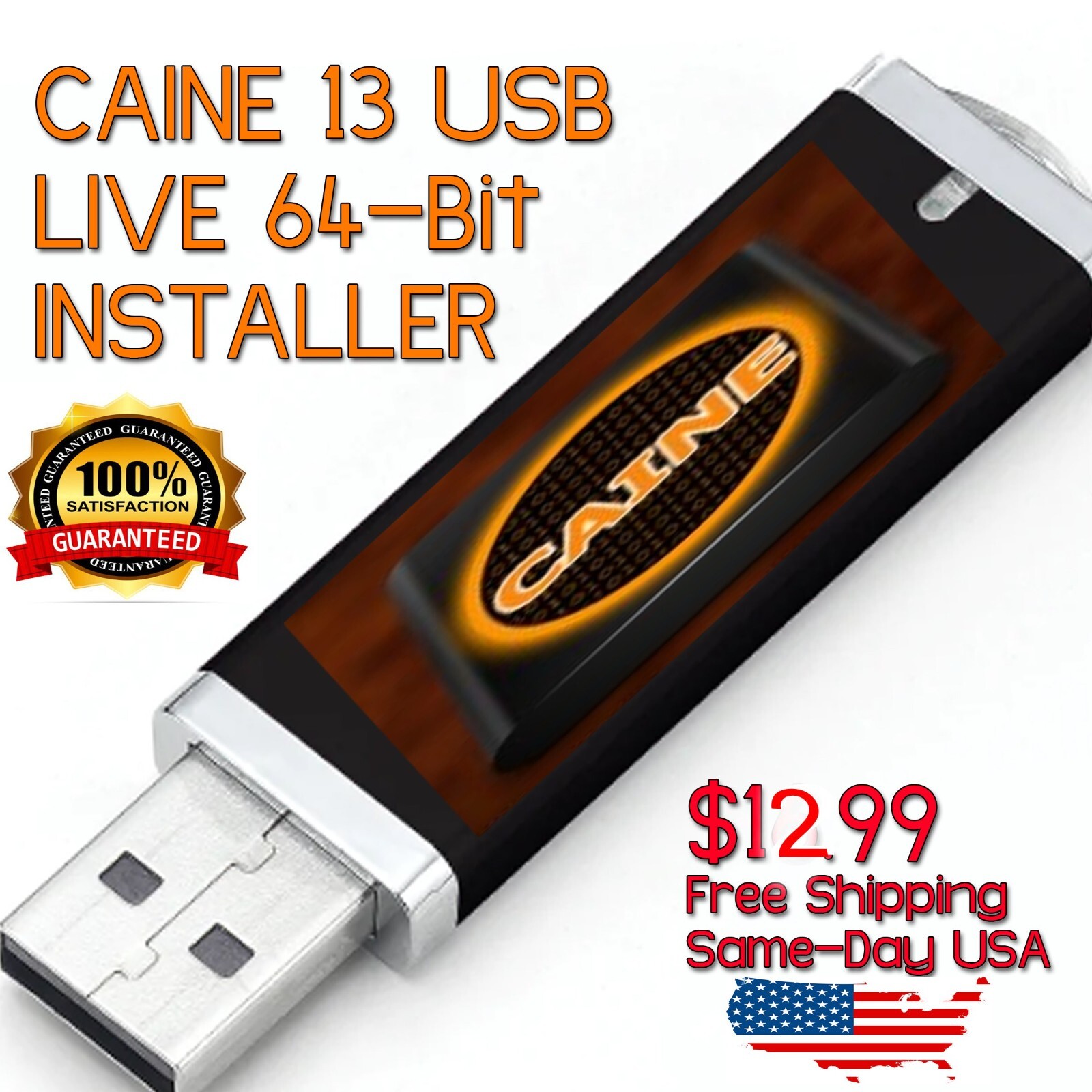 Caine 13 Linux 64bit Forensic Environment FAST 8GB USB Ships Same Day Free USA