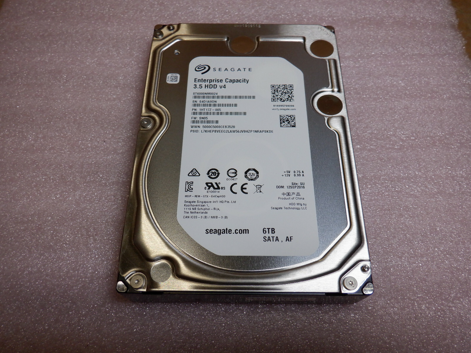 SEAGATE ST6000NM0024 3.5 HDD V4 HARD DISK DRIVE