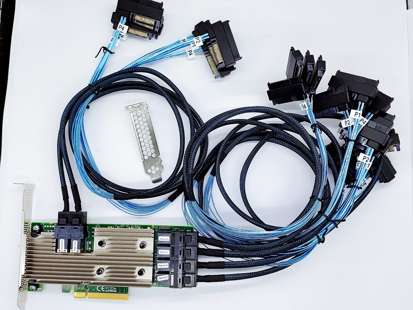 LSI Logic Controller Card IT Mode 9305-24i 24-Port 12Gb/s 6* 8643 to 4x 8482 SAS