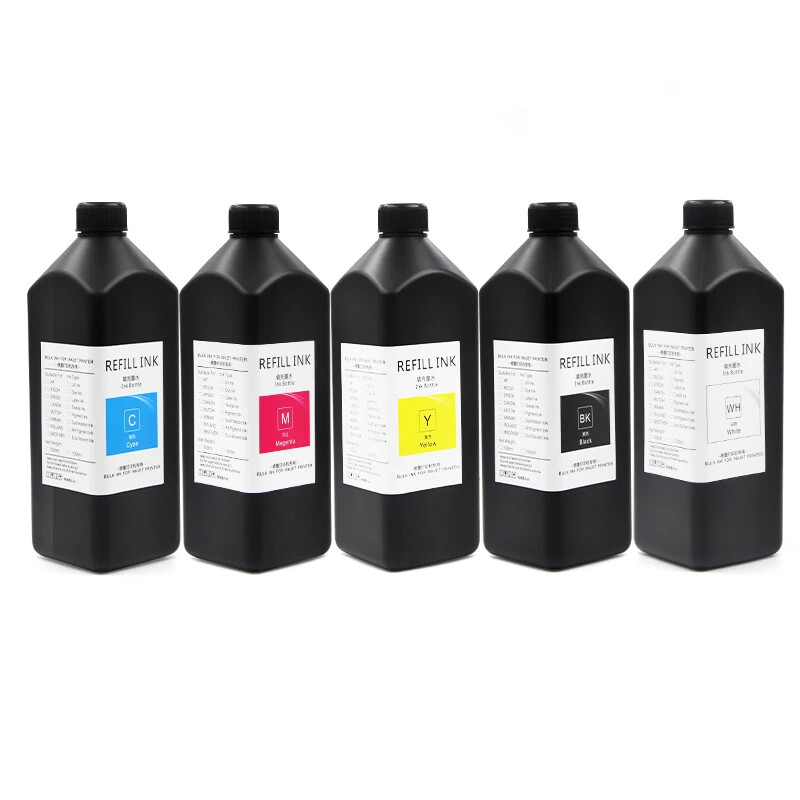 LED UV Ink For 1390 1400 1410 1430 1500W R280 R290 R330 L800 L1800 BK C M Y WH