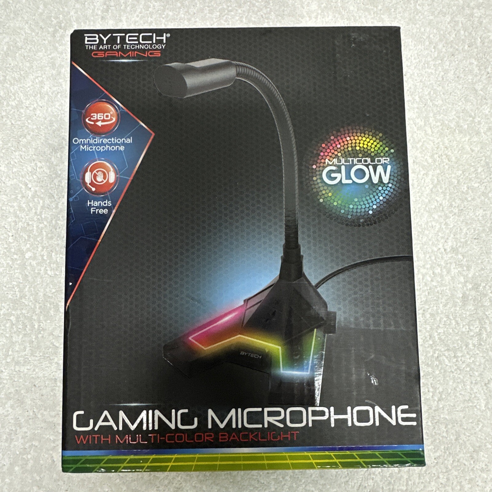 Gaming microphone - new- Multi Color Backlight Bytech Gaming Technology