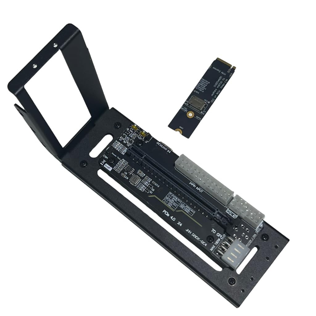 M.2 M-Key to PCIE 4.0X4 External Graphics Card Stand Bracket with Oculink/M.2...