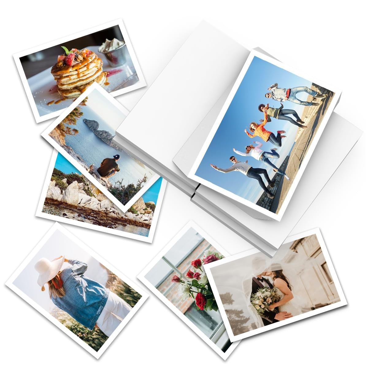 500 PCS Glossy Photo Paper 4x6 Inch 4R Waterproof Inkjet Picture Printer
