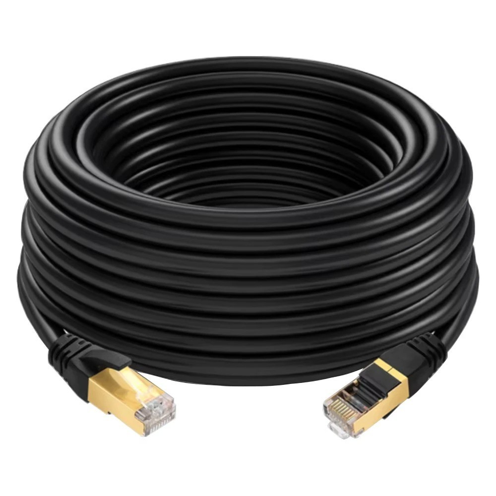 50 FT RJ45 Cat 6 Ethernet LAN Network Cable for PC Gaming Internet Router White
